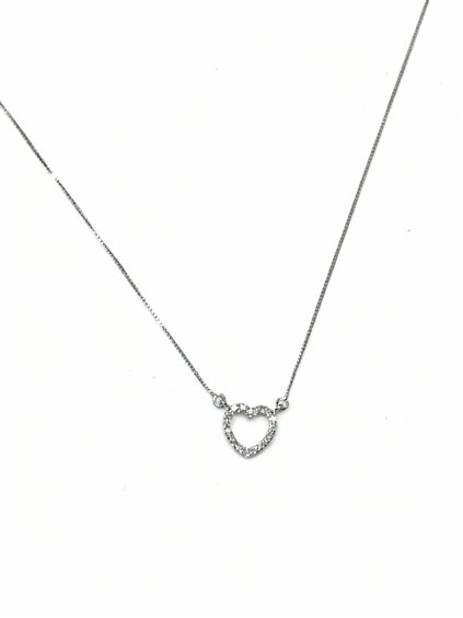 Halskette Lo Scrigno Gioielli Dame in Weißgold Diamante 0.08 Ct G.I. 0466-2 - G.I. 0466-2